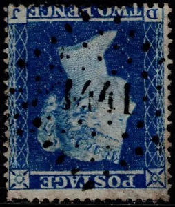 1854 2d blau SG20 PL 4 DJ Petit Chiffres 1441 GRANVILLE Frankreich selten Sehr guter Zustand - Bild 1 von 2