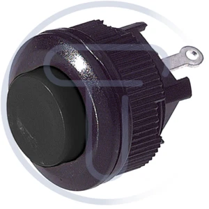 Pulsante unipolare con tasto nero contatto normalmente chiuso NC foro 14mm - Picture 1 of 2