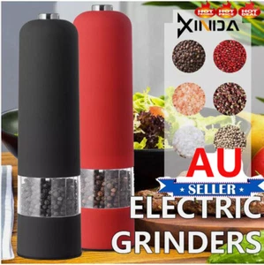 Size Adjustable Electric LED Light Salt Pepper Battery Powered Mill Grinder JQ - Picture 1 of 18