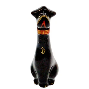 Ersatz-Pfefferstreuer schwarz Hund langhalsig rot Fliege Japan - Vintage  - Bild 1 von 4