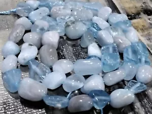 Natural Aquamarine Nugget, 5-8x5.5-7x3.5-4mm, App 64 pce, Free post Oz Seller - Foto 1 di 3