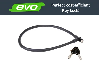 Evo Black Lock It Cable Bicycle Lock 32" w/ 2 Keys - Image 1 of 3