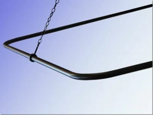 Kälteschutz-Windfangvorhang Gardinenstange Schwarz 25mm Länge:180 cm Tiefe:100cm - Bild 1 von 1