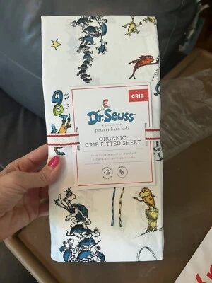 Pottery barn Disney Toddler SHEET baby crib Seuss Holiday Gift school pre-k  / - Image 1 of 4
