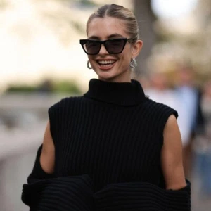 Gafas de sol Saint Laurent SL M103 001 negras doradas grises degradadas Cateye auténticas - Imagen 1 de 5