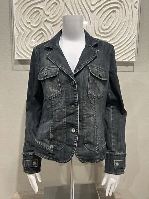 Talbots Jean Jacket Women’s Size 8 Stretch Denim Blazer Fashion - Image 1 of 4