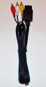NINTENDO 64 AV RCA COMPOSITE AUDIO VIDEO CABLE SUPER SNES N64 GAMECUBE CORD - Picture 1 of 2