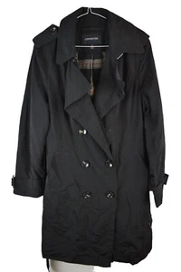 LONDON FOG trench nero taglia M donna Mac doppiopetto foderato casual - Foto 1 di 10