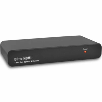 RF Link DHS-6140 4 Port Display Port DP to HDMI Splitter with TV Wall Support - Image 1 of 3