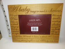 NEW Laser Art ENGRAVED A BABY WOOD PHOTO FRAME Holds 4x6” Picture Gift.