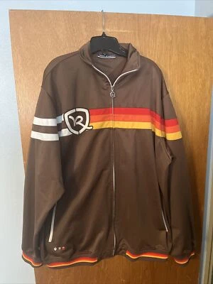 Chaqueta Rocawear Vintage Para Hombre Retro Cremallera Talla XL Marrón Naranja Amarillo Rojo Y2K Jay-Z Foto 1 de 4