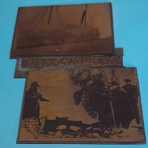 VTG Copper Print Plate Pacific Coast Steamship Farallon S2B - Picture 1 of 7