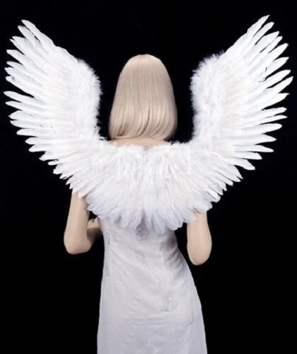 Alas de pluma de ángel con varita de anillo halo accesorios de disfraz adulto/adolescente/niños San Valentín Foto 1 de 4