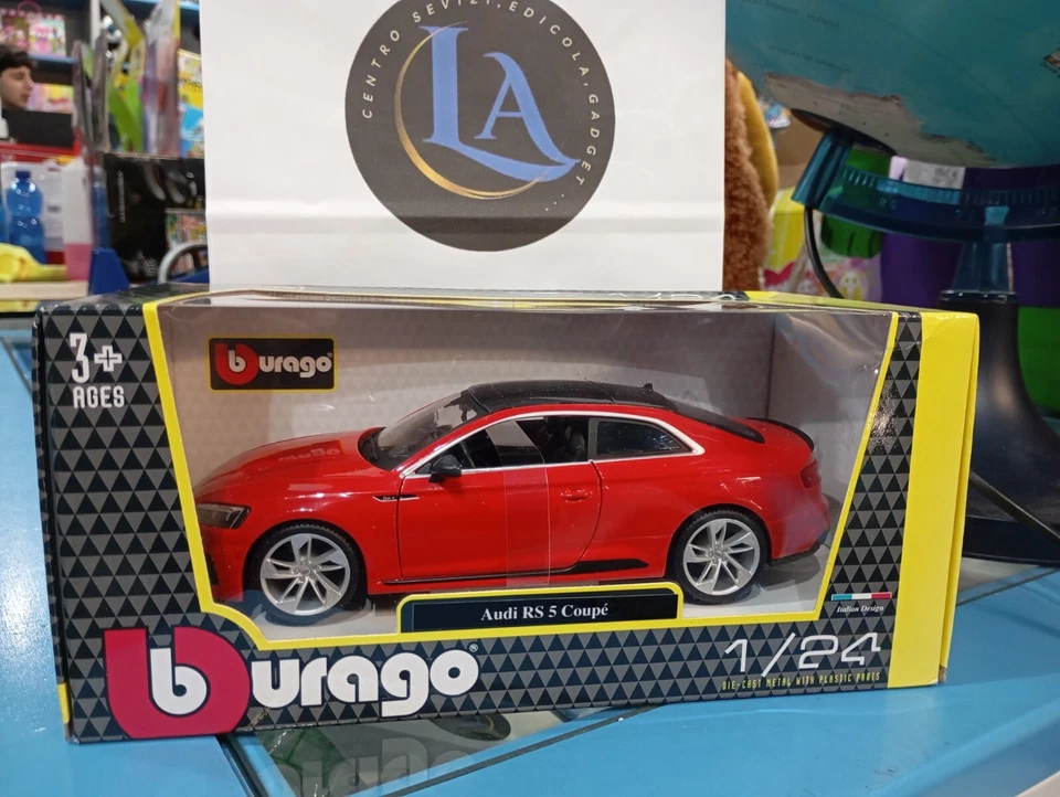 Burago 1/24 AUDI RS 5 Coupe 2019 Rossa Modellino