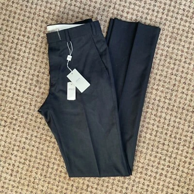NWT Armani Collezioni Navy Blue Dress Pants (Size 33R) - Image 1 of 4