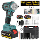 For Makita 21V Cordless Impact Brushless Wrench Electric Driver with 6Ah Battery