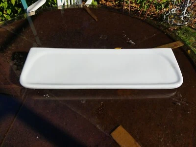 ancienne grande tablette étagère salle de bain en porcelaine blanche art deco  - Photo 1/4