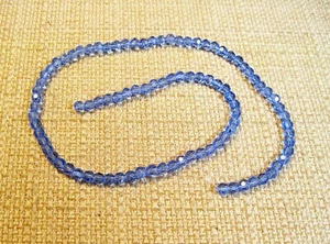 Beautiful 13" to 14" Strand of 5mm Round Faceted Blue Crystal Beads Lot# B11 - Picture 1 of 1