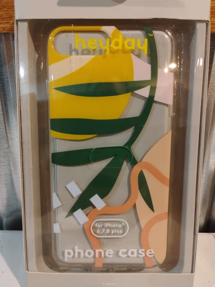 Funda de teléfono celular HeyDay para Apple iPhone 6, 7, 8 Plus - transparente y tropical Foto 1 de 1