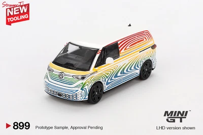 Mini GT 1/64 Volkswagen ID.Buzz Prototype Rainbow - Modelo de carro colecionável - Imagem 1 de 4