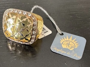 Neu mit Etikett Angelique de Paris Damenring Sterlingsilber Harz Strass Größe 8 - Bild 1 von 8