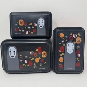 Spirited Away Bento Box Lunch Bag No Face 3 Piece set Studio Ghibli - Japan - Picture 1 of 9