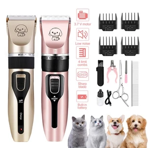 Pet Hair Trimmer Professional Grooming Kit For Cats Dogs Electric Clippers - Picture 1 of 12