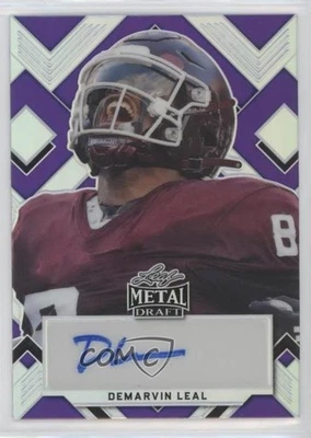 2022 Leaf Metal Draft Portrait Purple Prismatic /25 DeMarvin Leal Rookie Auto RC - Image 1 of 2