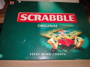 Vintage SCRABBLE Original Family Word Board Game Mattel 1999 Complete - Picture 1 of 6