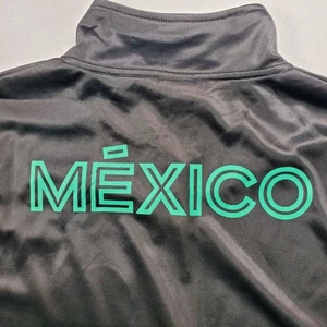 Mexico XL Track Jacket Soccer Full Zip Black Green Embroidered Logo New No Tags - Picture 1 of 7