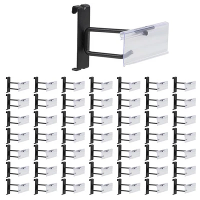 Heavy Duty Gridwall Panel Double-Bar Hooks, Black - 50 Pack (4-inch) - Image 1 of 4