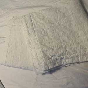 DOCOFIL WHITE Set Of 2 White Textured Cotton Pillow Shams Portugal European Euro - Picture 1 of 8