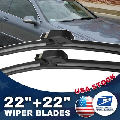 Limpiaparabrisas delantero negro 22"22" 2 piezas para Mercedes-Benz C350 2006-2007 Foto 1 de 4