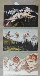 SURREALISMUS SCHWEIZ GEBIRGE-BERN-EIGERMÖNCH JUNGFRAU-LOT 3 KARTEN-C88-196 - Bild 1 von 1