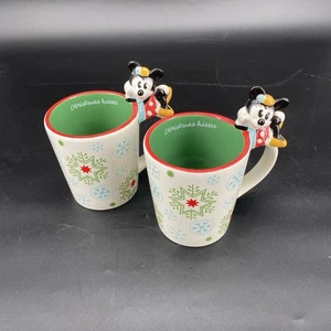 Disney Minnie Mouse Taza Navidad Besos Figura Taza JC Penney Paquete de 2 - Imagen 1 de 5
