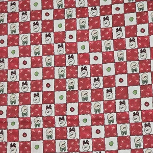 Cotton Fabric 35"x44" 2007 Linda Stubbs Snowman Patchwork All Hearts Christmas - Picture 1 of 7