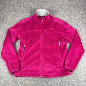 Mountain Hardwear Full Zip Jacket  Zip Pockets Fuzzy Pink Womens Large L - Picture 1 of 14