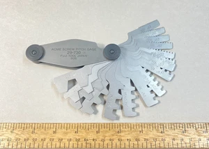 Acme Screw Pitch Gauge Stainless Steel Thread Measuring Tool 29 Degree Japan - Imagen 1 de 5