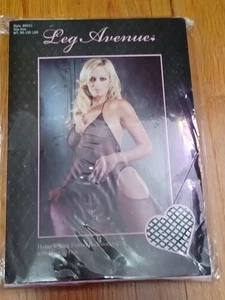 Sexy Lingerie Halter V-Neck Fishnet Body stocking With Hip Cut Out Black - Picture 1 of 5