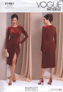 Schnittmuster Vogue 1981 Badgley Mischka Strickkleid - Bild 1 von 2