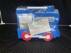 SEALED - Blue Vintage Plastic Lunch Express Engine #9 with Thermos - Picture 1 of 10