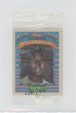 1991 Sportflics Kellogg's Corn Flakes Baseball Greats Hank Aaron #2 HOF