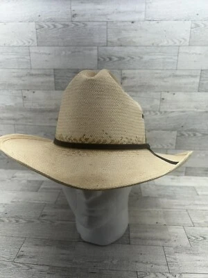 Chapéu faroeste vintage Miller Bros com faixa de penas raro pecuarista cowboy tamanho 7 - Imagem 1 de 4