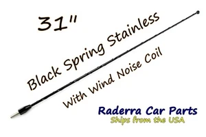 Mástil de antena AM FM de acero inoxidable con resorte negro de 31" para Ford F-150 2009-2025 - Imagen 1 de 1