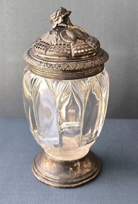 A Fine 1827 London Sterling Silver Rock Crystal Glass Sugar Shaker Charles Fox - Image 1 of 4