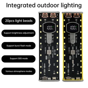 Transparent Battery 4x21700 Box DIY Kit Fast Charging Mobile Power Bank Case - Photo 1 sur 23