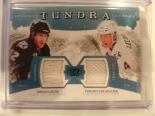 2011-12 ARTIFACTS TUNDRA TANDEMS PATCHES #TT2LG LECAVALIER, GAGNE /225