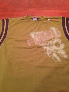 Vintage FUBU T Shirt Hip Hop XC 11 Dark Green Daymond John XXL Shark Tank NWOT - Picture 1 of 7