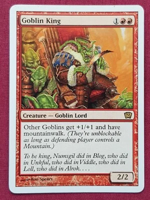 Magic The Gathering 9TH EDITION GOBLIN KING red card MTG - Image 1 of 2