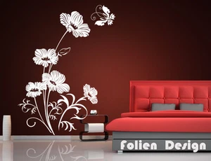 pf55 Wandtattoo Ranke Blumen Blumenranke Wandaufkleber walltattoo wallsticker - Picture 1 of 3